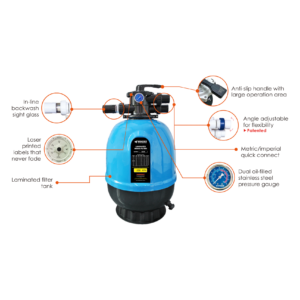 ถังกรองสระว่ายน้ำ G SERIES TOP MOUNTED LAMINATED FILTER MINDER